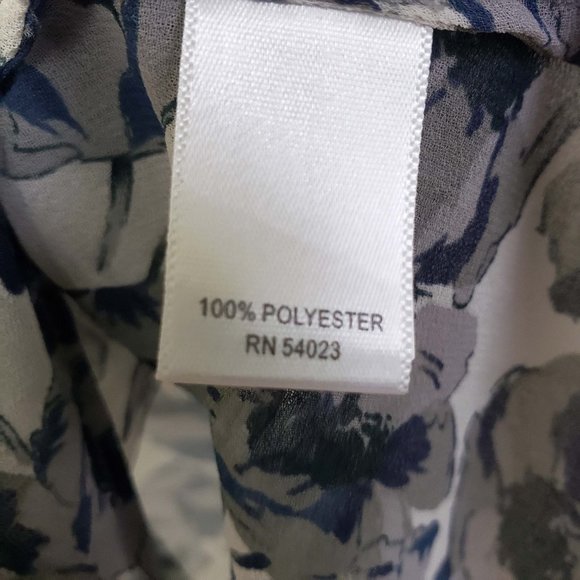 Banana Republic Women's Button Down Tie Waist Semi Sheer Shirt Top Blouse - Picture 10 of 12